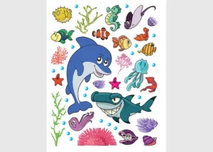 Wall Stickers Dolphin, 65 x 85 cm, K 0822