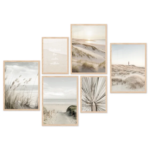 Poster Set Beige Pampas, 4 x A3, 2 x A4, P6 351329