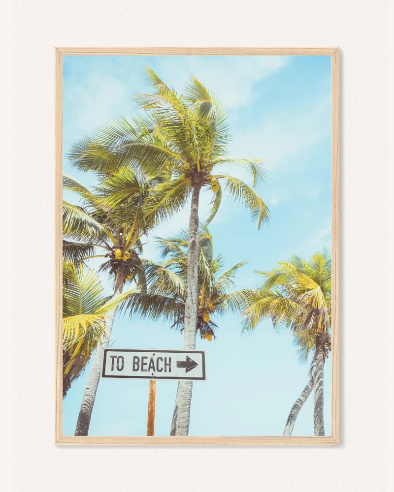 Poster Summer Seascape / Palm View, 30 x 42 cm, P 351383 - Image 2