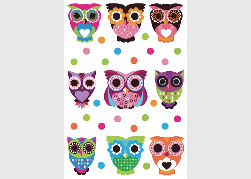 Wall Stickers Owls, 42,5 x 65 cm, SM 3437