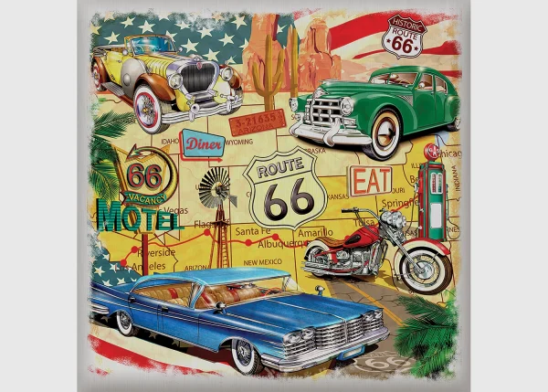 Wall Stickers USA Cars Moto Mix, 30 x 30 cm, SS 3850