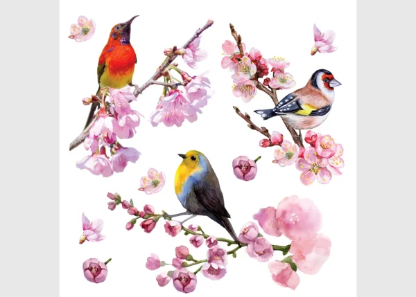 Wall Stickers Birds, 30 x 30 cm, SS 3881