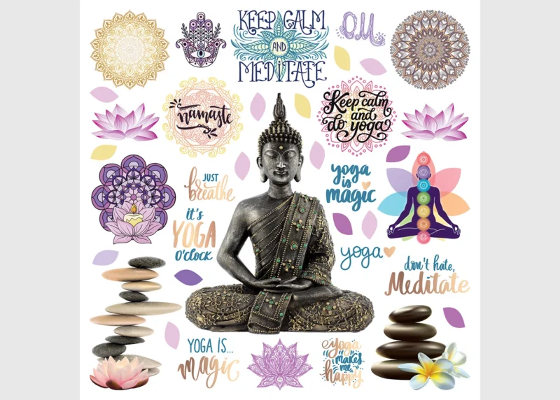 Wall Stickers Buddha, 30 x 30 cm, SS 3885