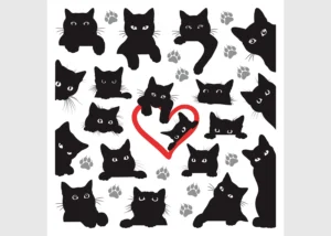 Wall Stickers Cats, 30 x 30 cm, SS 3893