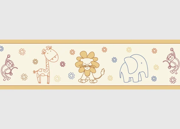 Wall Border Beige Fairy Tale | 5 m x 13.8 cm | WBD 8051