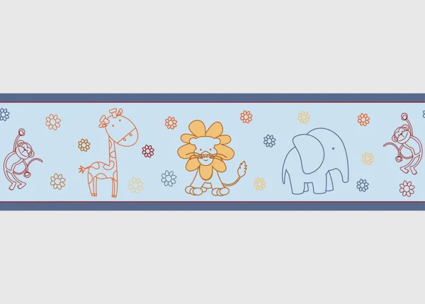 Wall Border Blue Fairy Tale | 5 m x 13.8 cm | WBD 8053