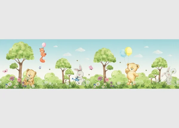 Wall Border Cute Bears | 5 m x 13.8 cm | WBD 8173