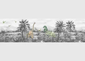 Wall Border Dino B/W | 5 m x 13.8 cm | WBD 8183