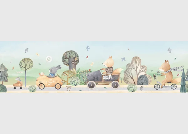 Wall Border Forest Ride | 5 m x 13.8 cm | WBD 8493