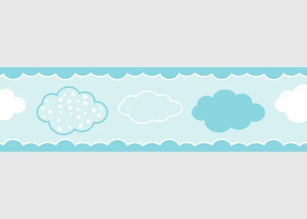 Wall Border Blue Clouds | 5 m x 13.8 cm | WBD 8501
