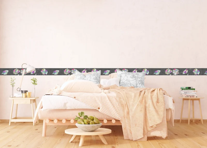 Wall Border Dark Flower Applique | 5 m x 13 .8 cm | WB 8246 - Image 7