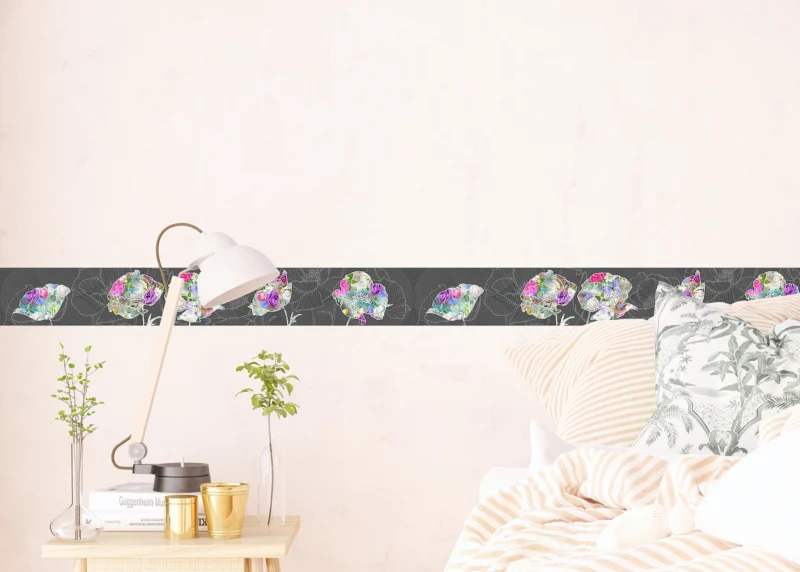 Wall Border Dark Flower Applique | 5 m x 13 .8 cm | WB 8246 - Image 8