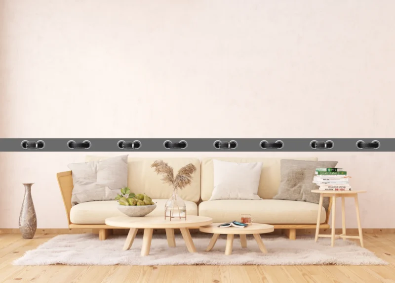 Wall Border Grey Belt Clasp | 5 m x 13.8 cm | WB 8247 - Image 3