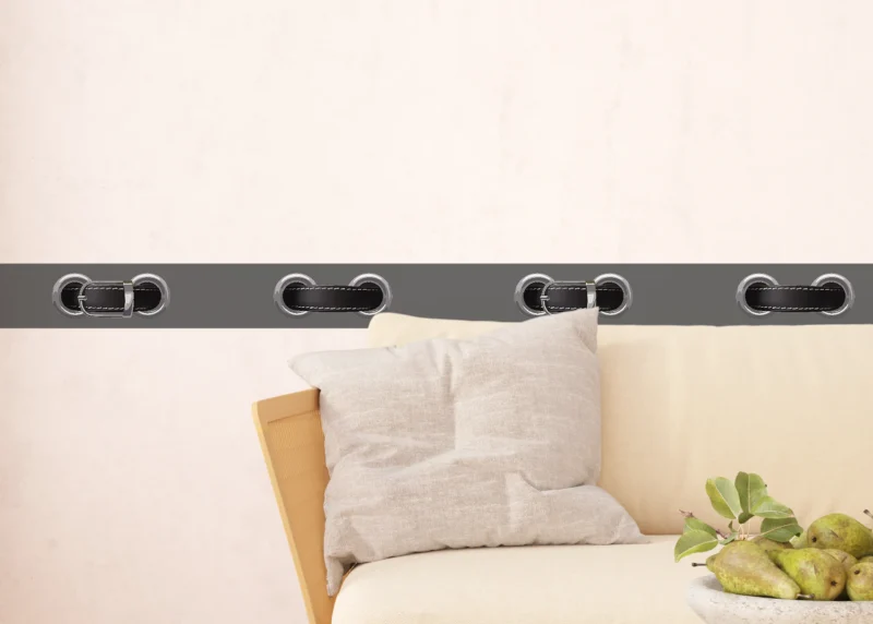 Wall Border Grey Belt Clasp | 5 m x 13.8 cm | WB 8247 - Image 4