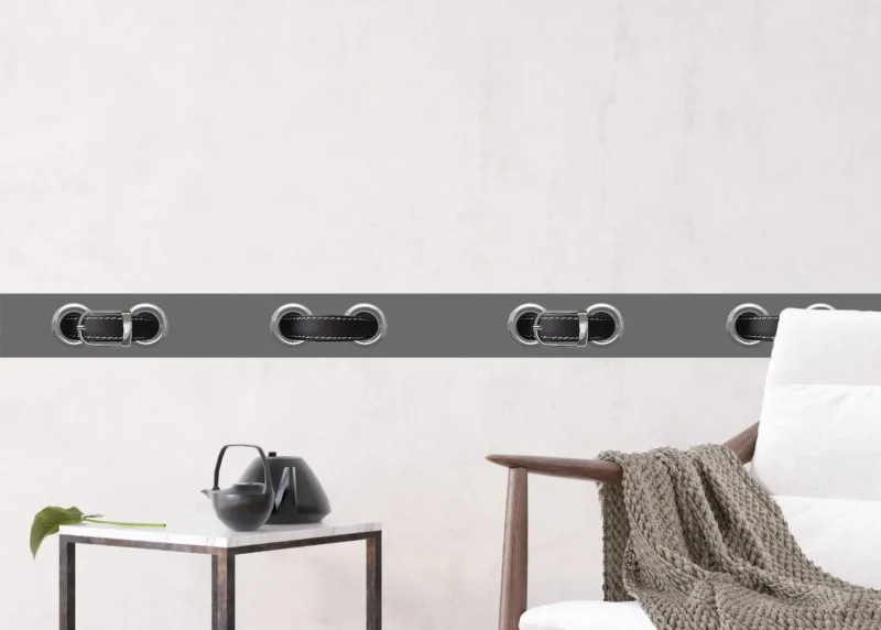 Wall Border Grey Belt Clasp | 5 m x 13.8 cm | WB 8247 - Image 6