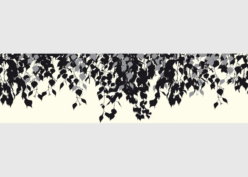 Wall Border Beige Foliage Shadows | 5 m x 13.8 cm | WB 8275