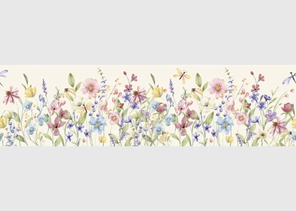 Wall Border Wild Watercolor Flora | 5 m x 13.8 cm | WB 8457
