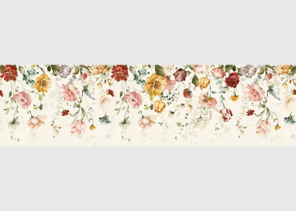 Wall Border Watercolor Blooms | 5 m x 13.8 cm | WB 8479